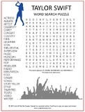 Taylor Swift Word Search Puzzle | Singer Vocabulary Activi