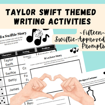Preview of Taylor Swift Writing Activities - 15 Swiftie Prompts - Write, Draw, & MORE