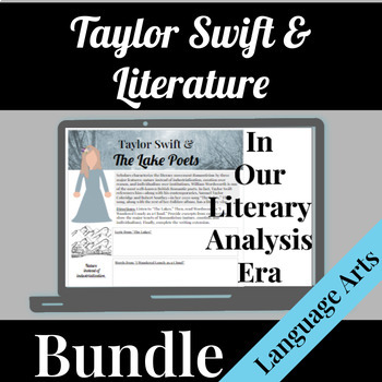 Preview of Taylor Swift and Literature Bundle | Pop Culture Activities | No Prep