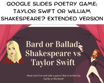 Preview of Taylor Swift or William Shakespeare? Interactive Poetry Game