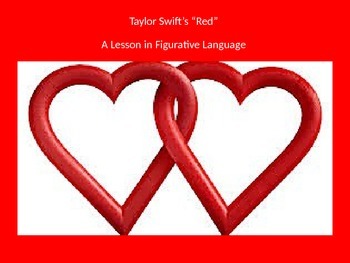 Preview of Taylor Swift's "Red" - A Lesson in Figurative Language
