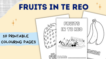 Preview of Te Reo Fruit Colouring Book