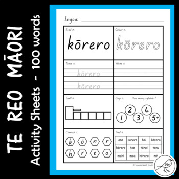 Preview of Te Reo Māori - 100 high frequency words - Activity Sheets