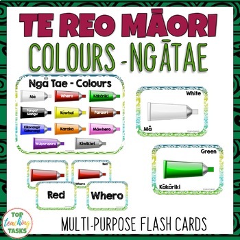 Preview of Te Reo Māori Colours Multi-purpose Flash Cards | Maori Language Week