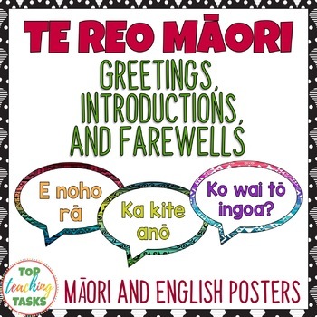 Preview of Te Reo Māori Greetings, Introductions, Farewells  Display | Maori Language Week