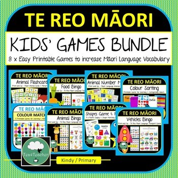 Preview of Te Reo Maori KIDS VOCABULARY GAMES BUNDLE Māori Language New Zealand