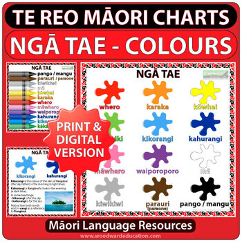 Preview of Te Reo Maori Colours Charts - Ngā Tae - Maori Language Posters