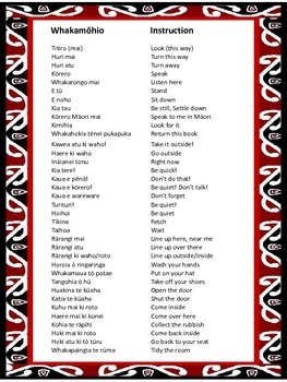 Preview of Te Reo - Maori & English: Instructions, Welcoming & Greeting, Thank You...