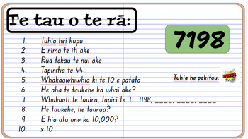 Preview of Te Tau o Te Rā- Pāngarau (Whakamahana) Term 2