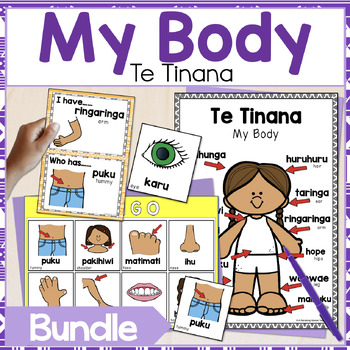 Preview of Te Reo Maori Te Tinana Activities | Maori Language My Body Posters and Games