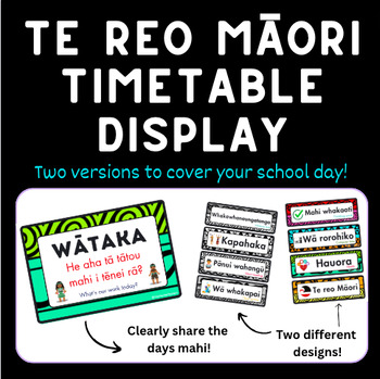 Preview of Te reo Māori labels BUNDLE! Date display, Timetable, Classroom equipment + more!
