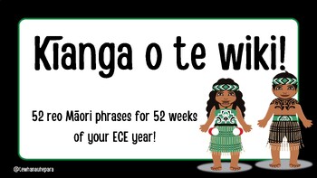 Preview of 52 weeks of te reo Māori phrases for ECE and junior primary school!