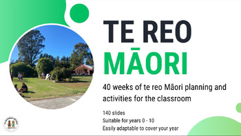 Preview of Te reo Māori year plan and activities! 40 weeks, 140 slides, ready to go!!!