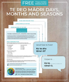 Te reo Māori Days of the Week, Months & Seasons