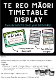 Te reo Māori wātaka / timetable labels!