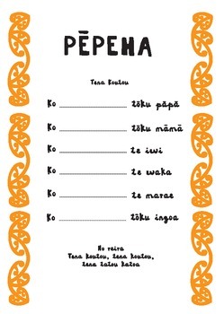 Preview of Te reo Maori - Pepeha (Who I am, where I come from)