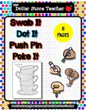 Tea Party Time - Dot It -Spot It - Push Pin Poke It- Swab 