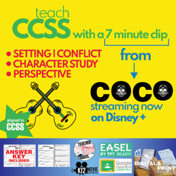 Preview of Teach CCSS | Character Study | Perspective with short clip from Coco (2017)