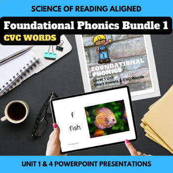 Preview of CVC Words Kindergarten Phonics Curriculum Bundle 1 | Science of Reading Aligned