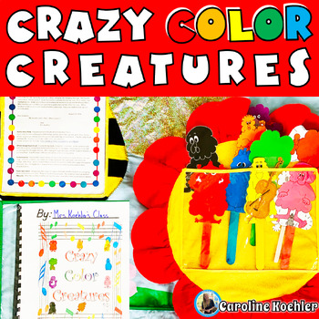 Preview of Teach Color Words with Crazy Color Creatures Activities Worksheets Lesson Plans