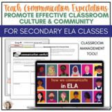 Teach Communication Expectations -- for Secondary ELA Classrooms