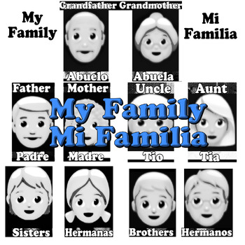 Preview of Teach English/Spanish words for relatives with “Mi Familia” bilingual song