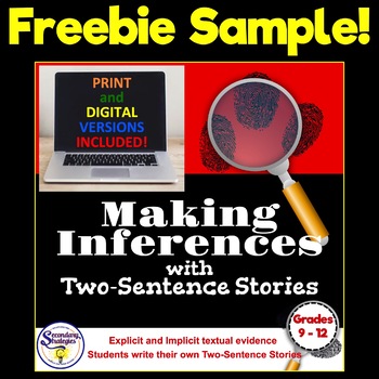 Preview of Make an Inference {FREEBIE SAMPLE} | Digital and Print | Google Slides™️