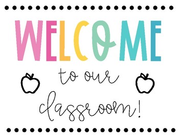 FREEBIE Welcome to Our Classroom Poster by My Taylored Classroom