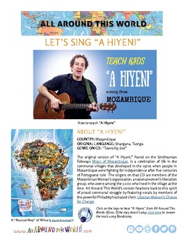 Preview of Teach Kids About Africa -- Let's Sing "A Hiyeni" -- All Around This World