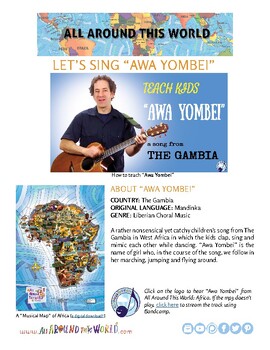 Preview of Teach Kids About Africa -- Let's Sing "Awa Yombei" -- All Around This World