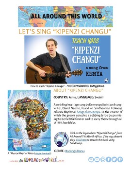 Preview of Teach Kids About Africa -- Let's Sing "Kipenzi Changu" -- All Around This World