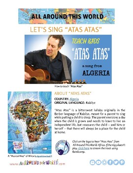 Preview of Teach Kids About Algeria -- Let's Sing "Atas Atas" -- All Around This World