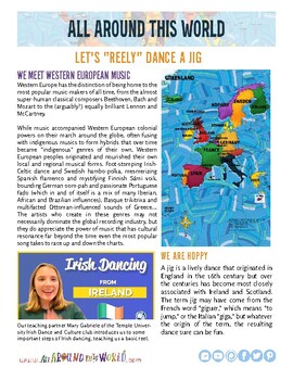 Preview of Teach Kids About Ireland -- Dance an Irish Reel -- All Around This World