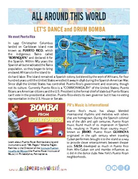 Preview of Teach Kids About Puerto Rican Bomba -- All Around This World