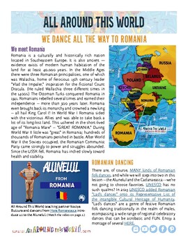 Preview of Teach Kids About Romania -- Dance the Alunelul -- All Around This World