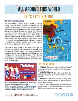 Preview of Teach Kids About the Philippines -- Tinikling Dancing -- All Around This World