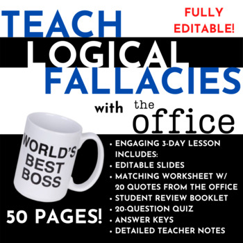 Preview of Teach Logical Fallacies with The Office! 3-Day Lesson w/ Quotes from the Show!