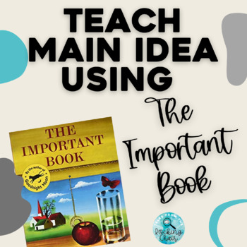 Preview of Teach Main Idea Using The Important Book