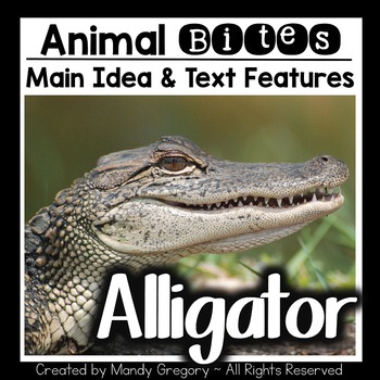 Preview of Main Idea and Text Features with an Informational Article (Alligator)