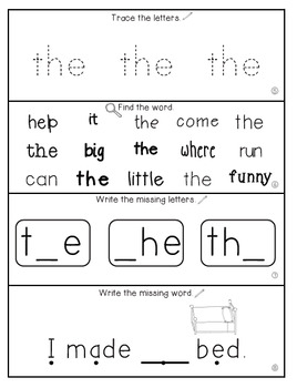 Teach Me Sight Words: THE [Interactive Center with Printables and Audio]