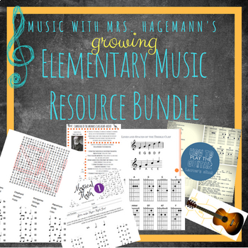 Preview of Teach Music With Mrs. Hagemann's GROWING Elementary Music Resource Bundle