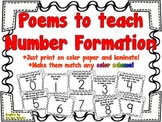 Teach Number Formation with these Poems!