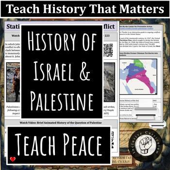 Preview of Teach Peace: Israel Palestine History Stations Activity- All Questions Answered