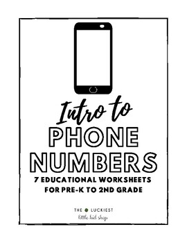 Preview of Teach Phone Number to Little Kids / 7 Teaching Worksheets / Emergency Phone Call