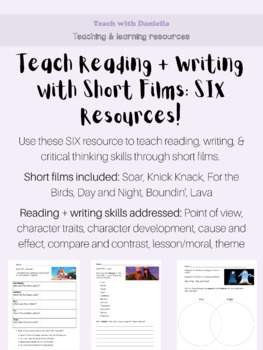 Preview of Teach Reading + Writing with Short Films: SIX Resources!