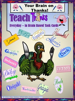 Preview of Teach Thanks Through Brain Based Task Cards