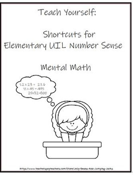 Preview of Teach Yourself - Shortcuts for UIL Elementary Number Sense (thru 8th grade)