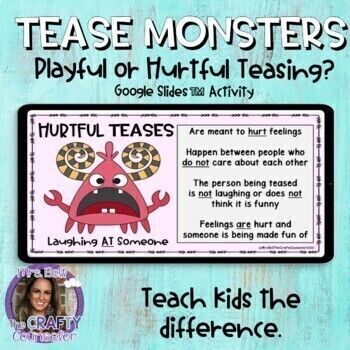 Preview of Teach about Teasing & Anti-Bullying Activities Google Slides™ Digital Resources