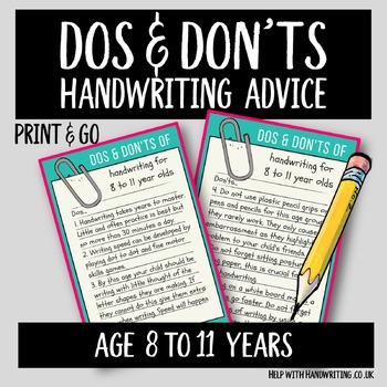 Handwriting Practice 8 to 11 years - Help With Handwriting
