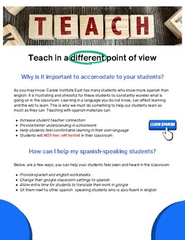 Preview of Teach in A Different Point of View